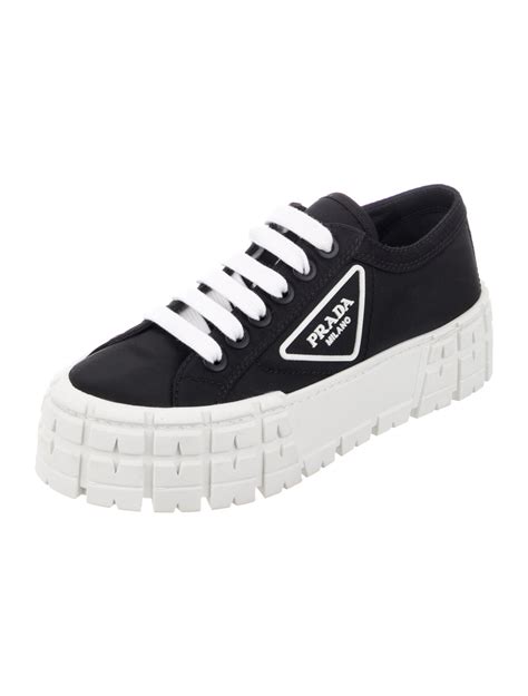 prada black shoes women's|black chunky prada shoes.